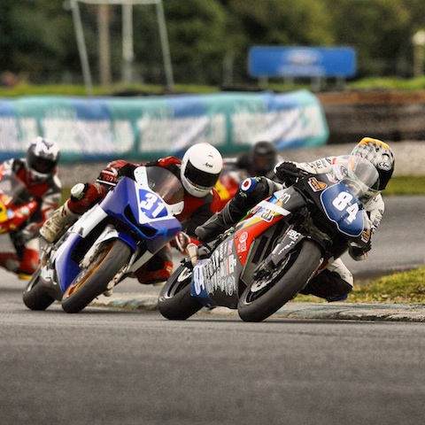 Isle of Man TT racer Maria Costello has fun competing in the Adelaide Masters SuperTwin Championship at Mondello Park (Tremaine Gregg)